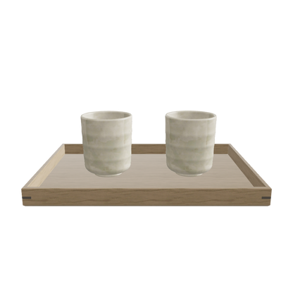 Japanese Tea Cups on Tray - 3D model